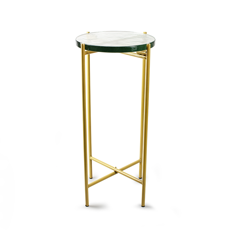 Table 'jessica' with metal feet h61 d27 cm