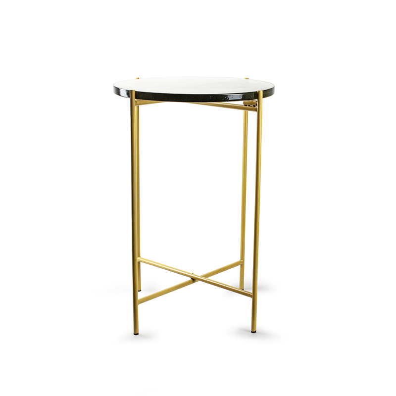 Table 'jessica' with metal feet h61 d41 cm