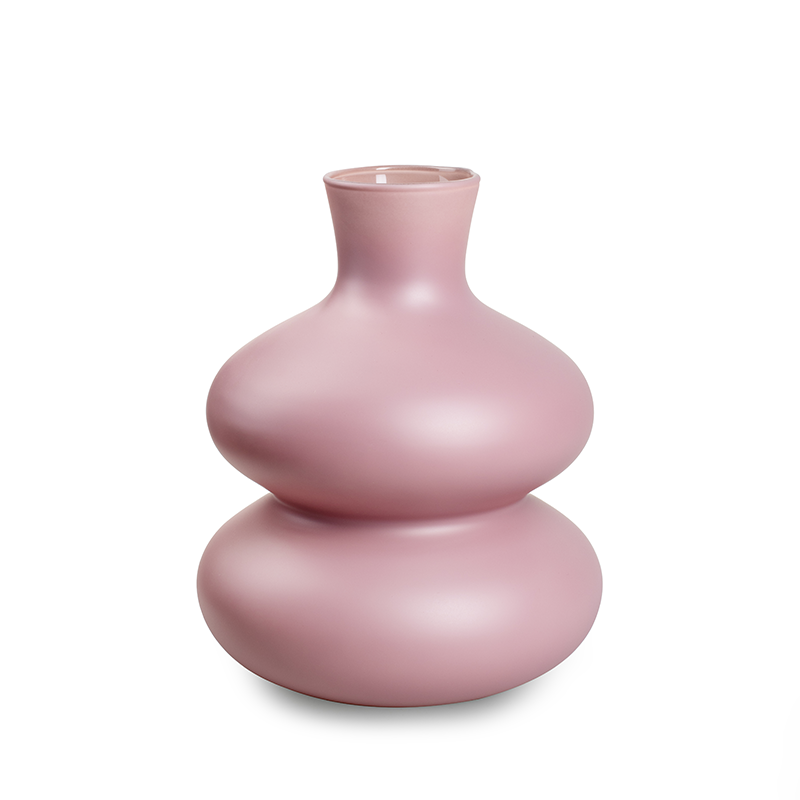 Eco vase 'figgy' old pink matt h24 d19 cm